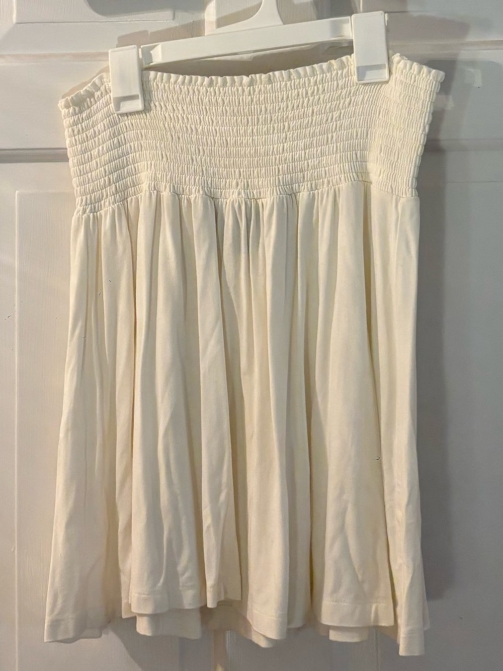 H&M Cream Smocked Strapless Top / Skirt